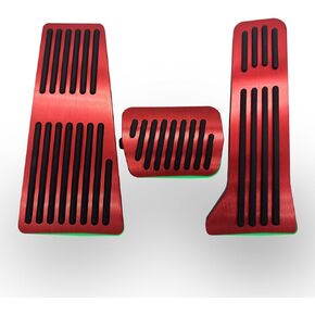 Brake Foot Rest Pedal Cover Gas Accelerator Pedal Cover Compatible with Mazda CX-3 CX-5 CX-9 Mazda 2 3 6 (Red)