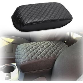 Center Console Cover Fits Toyota 4Runner 5th Gen 2010-2015 2016 2017 2018 2019 2020 2021 2022 2023 2024 Leather Armrest Box Protective Console Arm Rest Box Lid Middle Console Cover Accessories Black