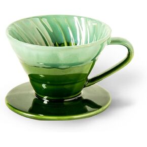 Ceramic Pour Over Coffee Dripper 01 Ceramic Coffee Maker with 1 Hole,Hand Drip Cone Coffee Filter,Easy Brewing,for 1-2 People (Green) in Kuwait