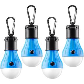 FLY2SKY Tent Lamp Portable LED Tent Light 4 Packs Clip Hook Hurricane Emergency Lights LED Camping Light Bulb Camping Tent Lantern Bulb Camping Equipment for Camping Hiking Backpacking Fishing Outage