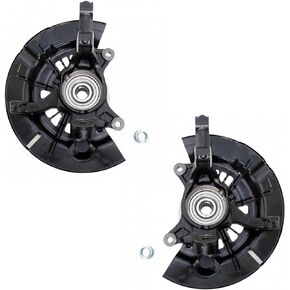 TRQ 2 Piece Front Complete Wheel Bearing & Steering Knuckle Assembly Set LH Driver & RH Passenger Sides for 12-17 Toyota Camry 2.5L
