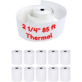 2 1/4" x 85' Thermal Receipt Paper 50 Rolls Printer Rolls 2.25 inch x 85 ft Compatible with Clover Mini Mobile Square POS System Credit Card Machine Calculators (50 Rolls)