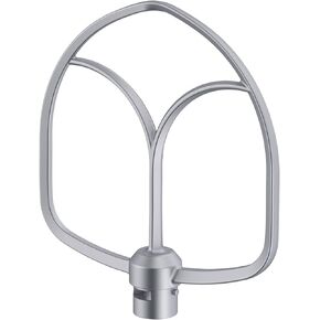 Subtle Silver Coated Dough Hook for Acekool Polished Stainless Steel Flat Beater for Kitchenaid 7L Tilt-Stand Mixer Attachments for Kitchen Paddle, Baking,Pastry, Mixing Accessory,Dishwasher Safe