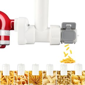 6 in 1 KitchenAid Mixer Attachment with 6 Different Shapes and Cleaning Brush, Durable Pasta Maker Attachment for Kitchen Aid, Kitchen Pasta Machine, Stainless Steel Stand Mixer Press Accesory in Kuwait