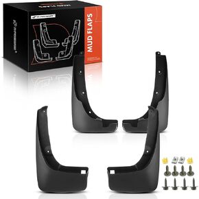 A-Premium Set of 4PCS Mud Flaps Splash Guards Mudguards Mudflaps with Hardware Compatible with Toyota RAV4 2000-2005, SUV, (with Fender Flares), Bolt On, Front and Rear (Driver & Passenger Sides)
