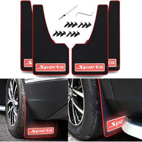 4 Pcs Car Mud Flaps Reflective Soft Rubber Splash Guards Rubber mud Guard Car Safety Warning Reflective Mud Flaps No Collision for Universal Vehicle Modified Car (Yellow)