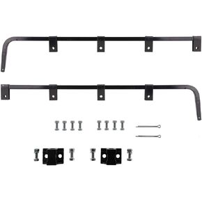 Mud Flap Hangers for Semi Trucks, Length: 30.25", 0.640" Bar Type Square Steel - 1 Pair of Heavy Duty Semi Truck Mud Flap Hangers, with all needed hardware