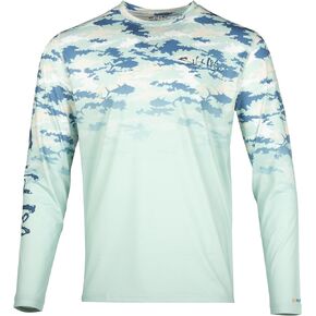 Salt Life Men's Aquatic Journey Fade Long Sleeve Perfromance Tee