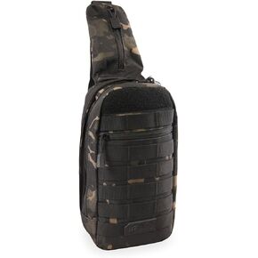 Highland Tactical Tactical Sling Bag, Black Urban Camo
