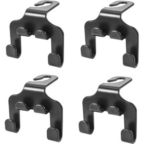 Anki HappiGo 4 Pack Car Seat Headrest Hook,4 in 1 Car Back Seat Head Rest Hanger Storage Organizer Universal for Handbag Purse Coat Matching Cars Vehicle Interior