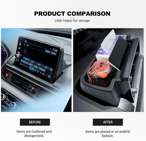 For 2024 Honda Pilot Center Console Organizer, For 2023 2024 Honda Pilot LX/Sport/EX-L/TrailSport/Touring/Elite Console Tray Armrest Secondary Storage Box, 2023 Honda Pilot Interior Accessories in Saudi Arabia