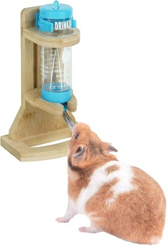 Water Bottle with Stand Water Bottle Holder with 125ml Hanging Water Auto Dispenser for Syrian Dwarf Hamsters Gerbils Mice Rats Degus Small pet (Blue) in Kuwait