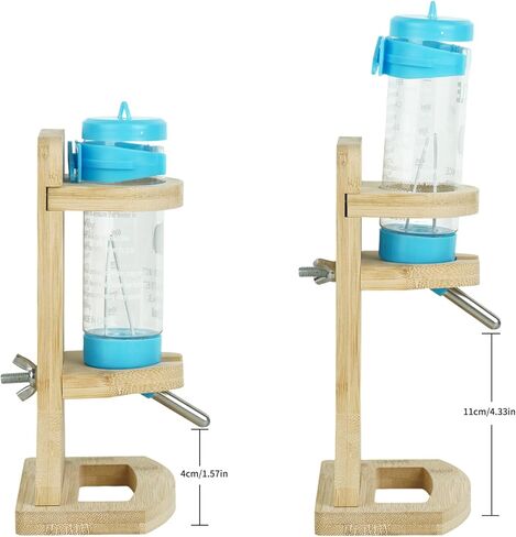 Water Bottle with Stand Water Bottle Holder with 125ml Hanging Water Auto Dispenser for Syrian Dwarf Hamsters Gerbils Mice Rats Degus Small pet (Blue) in Kuwait