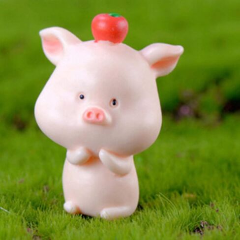 9 قطع تماثيل خنازير مصغرة، ألعاب عائلة الخنزير الوردي اللطيفة، شخصيات يدوية الصنع لتزيين الحديقة الجنية، ديكور المنزل، أغطية الكيك in Kuwait