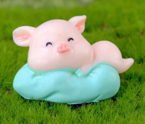 9 قطع تماثيل خنازير مصغرة، ألعاب عائلة الخنزير الوردي اللطيفة، شخصيات يدوية الصنع لتزيين الحديقة الجنية، ديكور المنزل، أغطية الكيك in Kuwait