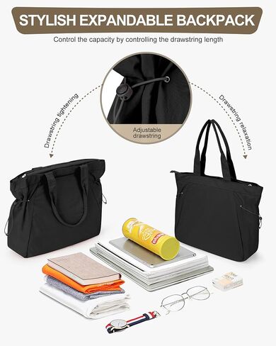 Tote Bag For Women Gym Bag Large Shoulder Bag Purses For Women Men Travel Tote Bags With Zipper Laptop Bag 15.6 Inch in Saudi Arabia