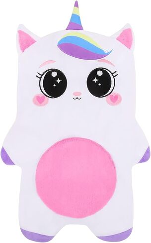 Weighted Lap Pad Animal for Kids - 5 lbs or Custom Weight up to 20lbs - 23.5x16in - Washable Weighted Lap Blanket for Kids Adults School Sleep Pal Cat - 5 LB in Saudi Arabia