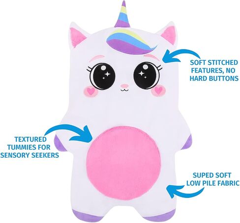 Weighted Lap Pad Animal for Kids - 5 lbs or Custom Weight up to 20lbs - 23.5x16in - Washable Weighted Lap Blanket for Kids Adults School Sleep Pal Cat - 5 LB in Saudi Arabia