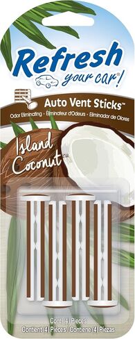 Refresh Your Car! E300908700 Vent Sticks, 4 Per Pack, Island Coconut Scent in Saudi Arabia