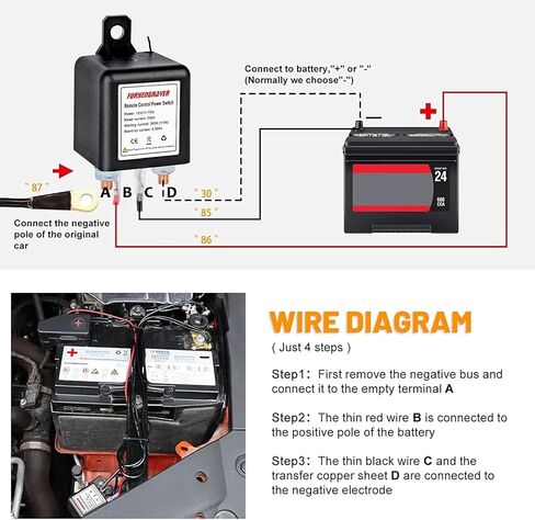 بطارية قلوية جهاز التحكم من بعد مفتاح فصل قتل التبديل للسيارة مع 2 مفاتيح مكافحة سرقة DC12V 200A محطة صمام الملف اللولبي الكهرومغناطيسي in Kuwait