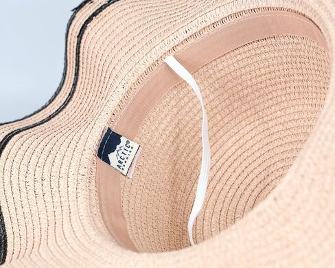 Chic Scallop Floppy Straw Hat with Bow: Perfect Summer Accessory! in Saudi Arabia