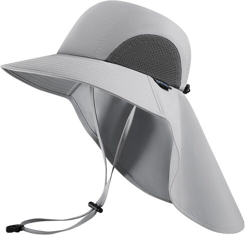 UPF 50+ Foldable Sun Hats Wide Brim with Large Neck Flap for Men Women UV Protection Gardening Fishing Beach Hat in Kuwait