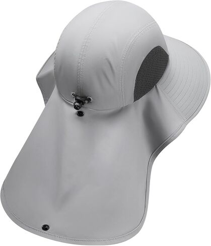 UPF 50+ Foldable Sun Hats Wide Brim with Large Neck Flap for Men Women UV Protection Gardening Fishing Beach Hat in Kuwait