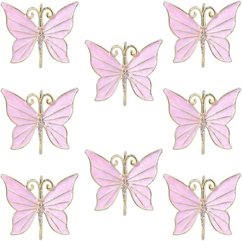 Butterfly Napkin Rings Set of 8, Flower Butterfly Napkin Ring Holder for Easter, Wedding, Christmas, Dinner Party, Family Gathering Napkin Cloth Ornament Decoration Table Accessories (Green) in Saudi Arabia