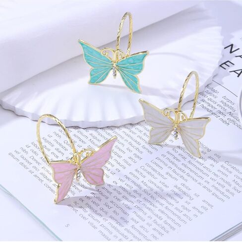 Butterfly Napkin Rings Set of 8, Flower Butterfly Napkin Ring Holder for Easter, Wedding, Christmas, Dinner Party, Family Gathering Napkin Cloth Ornament Decoration Table Accessories (Green) in Saudi Arabia
