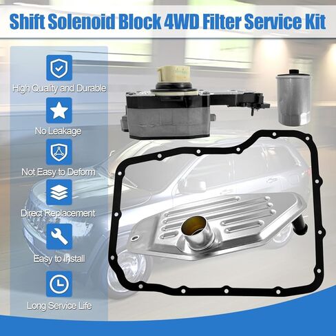 545RFE Shift Solenoid Block 4WD Filter Service Kit يناسب 99-11 Jeep 98-17 دودج كرايسلر 2500 3500 02-12 Ram 1500 يستبدل # 45RFE 68RFE 52119435AF in Kuwait