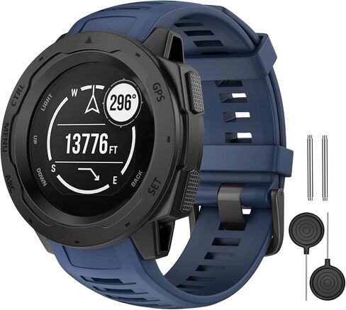 متوافق مع سوار Garmin Instinct، حزام ساعة بديل من السيليكون الناعم لـ Garmin Instinct/Instinct 2/Solar/Tactical in Kuwait