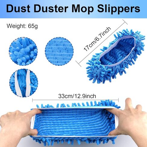 Cosywell Shoes Cover for Mop Slippers Dusting Mop Shoes for Floor Cleaning House Washable 10 PCS 5 Pairs（L） in Kuwait