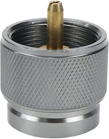 محول موقد التخييم من البروبان إلى محول البيوتان في الهواء الطلق، مدخل خزان صغير من البروبان EN417، مخرج صمام ليندال، رمادي in Kuwait