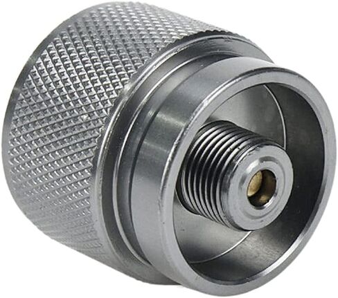 محول موقد التخييم من البروبان إلى محول البيوتان في الهواء الطلق، مدخل خزان صغير من البروبان EN417، مخرج صمام ليندال، رمادي in Kuwait