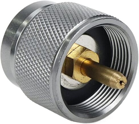 محول موقد التخييم من البروبان إلى محول البيوتان في الهواء الطلق، مدخل خزان صغير من البروبان EN417، مخرج صمام ليندال، رمادي in Kuwait