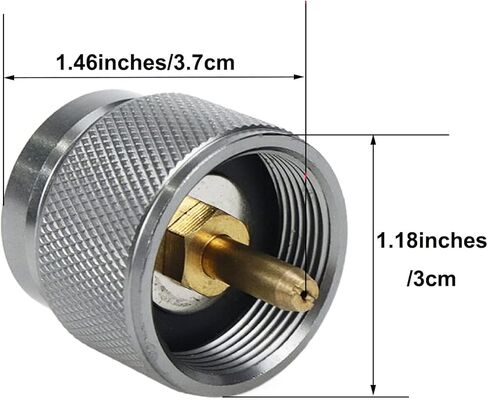 محول موقد التخييم من البروبان إلى محول البيوتان في الهواء الطلق، مدخل خزان صغير من البروبان EN417، مخرج صمام ليندال، رمادي in Kuwait
