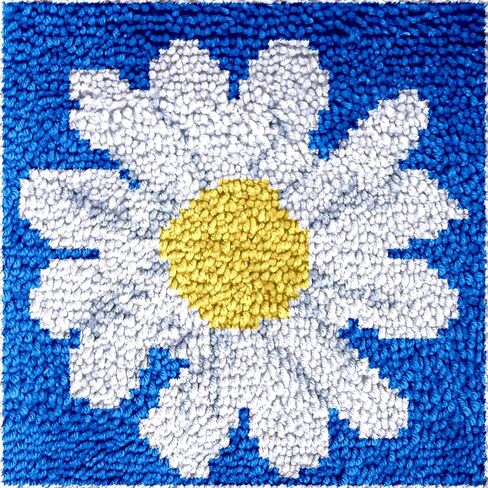 Numptain Latch Hook Kits for Kids,DIY Rug Crafts Cat Pattern Color Printed Canvas,Latch Hook Kits for Beginners Handmade Needlework Crafts Home Decoration,12"x12" in Saudi Arabia