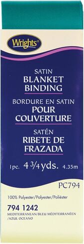 Wrights Single Fold Satin Blanket Binding 2" X4-3/4yd, Mediterranean in Kuwait