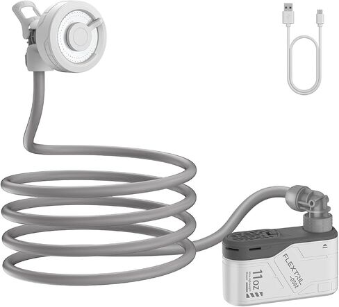 مضخة دش خارجية قابلة لإعادة الشحن خفيفة الوزن من FLEXTAILGEAR MAX SHOWER، رأس دش محمول للتخييم، دش للسفر مع مضخة مياه USB-C للمشي لمسافات طويلة، وغسيل السيارات، وتنظيف الحيوانات الأليفة، وإجازات الشاطئ in Kuwait