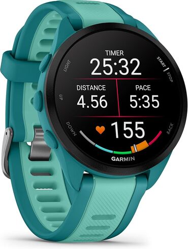 Garmin Forerunner® 165, Running Smartwatch, 43mm, Black | Essential Training & Recovery Features, Built-In GPS for Distance, Pace & Speed, Garmin Coach, Daily Suggested Workouts in Saudi Arabia