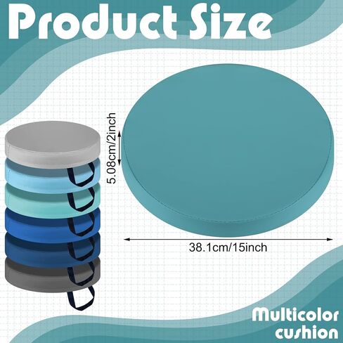Riakrum 6 Pcs 15" Kids Floor Cushions Flexible Seating for Classroom Elementary Waterproof Round 2'' Thick Foam Cushion for Student Classroom Daycare Home Preschool Kindergarten (Pastel Color) in Saudi Arabia