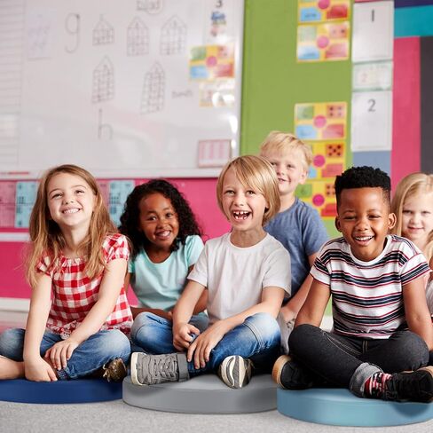 Riakrum 6 Pcs 15" Kids Floor Cushions Flexible Seating for Classroom Elementary Waterproof Round 2'' Thick Foam Cushion for Student Classroom Daycare Home Preschool Kindergarten (Pastel Color) in Saudi Arabia