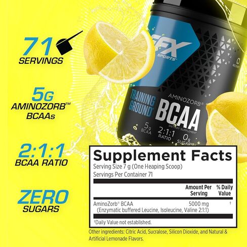 ملعب التدريب الرياضي EFX BCAA | مكمل أحماض أمينية مستقر تمامًا وقابل للذوبان بدرجة عالية | قبل التمرين أو أثناءه أو بعده | خالي من السكر | 500 جرام (فراولة خوخ) in Kuwait