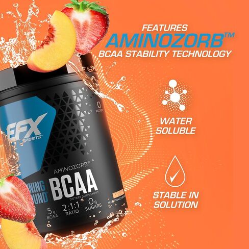 EFX Sports Training Ground BCAA | Fully Stable, Highly Soluble Amino Acids Supplement | Pre, Intra, or Post Workout | Sugar Free | 500 Grams (Lemonade) in Saudi Arabia