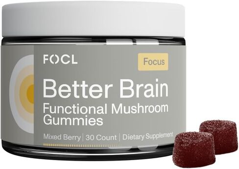 Lions Mane Mushroom Gummies - Mushroom Supplement for Brain Function, Focus, Memory, Energy, Immune Boost, Stamina - Mushroom Complex Lion's Mane, Reishi, Cordyceps - Vegan, Gluten-Free, Organic in Saudi Arabia