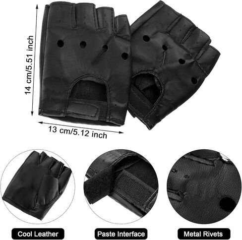 Hotop 90s Rocker Costume Set Rock Costume Includes Wig, Gloves, Wig cap, Sunglasses and Bandanas for Halloween Men Women Cosplay Accessories in Saudi Arabia