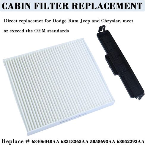 Cabin Air Filter Kit Replacement for Dodge Ram 1500 2500 3500 4500 5500 Replace 68318365AA, 5058693AA, 68052292AA 68406048AA Air Filter & Cabin Filter Access Door in Saudi Arabia