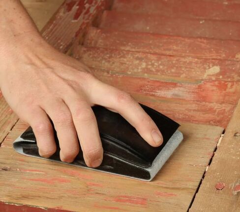 Hard Rubber Sanding Block, Red or Black 121x66mm Quickly and Effectively Sanding Tool 3 Sizes (121x66 Black (5 inch x 2.5 inch)) in Saudi Arabia