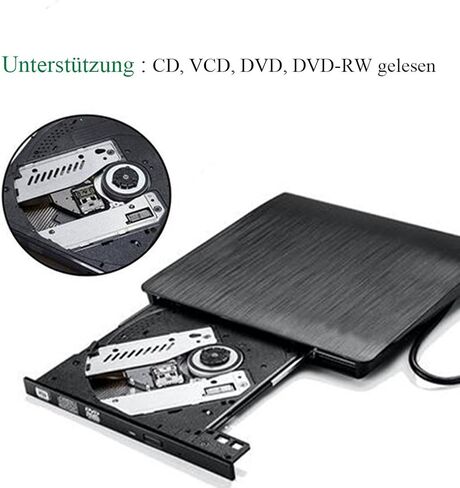 محرك الأقراص المضغوطة الخارجي CYD USB 3.0 محرك الأقراص المضغوطة DVD الخارجي فائق النحافة CD DVD RW/DVD محرك الأقراص المضغوطة / الكاتب / إعادة الكتابة / ناسخ الأقراص المضغوطة USB لنقل البيانات بسرعة عالية لأجهزة الكمبيوتر المحمول والكمبيوتر المحمول in Kuwait