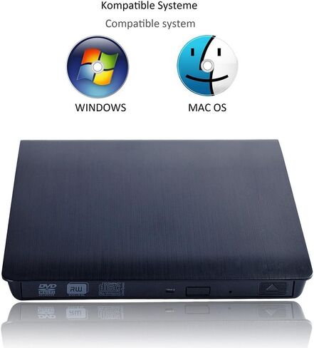 محرك الأقراص المضغوطة الخارجي CYD USB 3.0 محرك الأقراص المضغوطة DVD الخارجي فائق النحافة CD DVD RW/DVD محرك الأقراص المضغوطة / الكاتب / إعادة الكتابة / ناسخ الأقراص المضغوطة USB لنقل البيانات بسرعة عالية لأجهزة الكمبيوتر المحمول والكمبيوتر المحمول in Kuwait